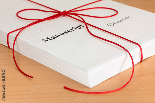 Manuscript from Author with Red Twine photo