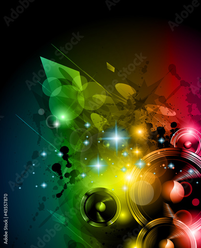 Music Club background for disco dance international event