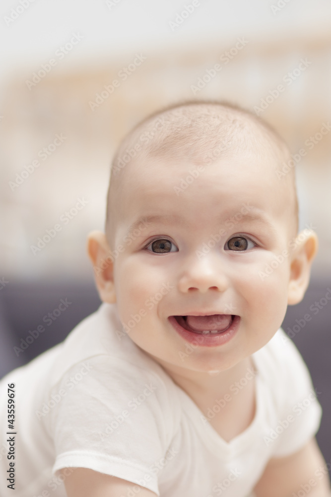 lovely portrait of beautiful little tot smiling