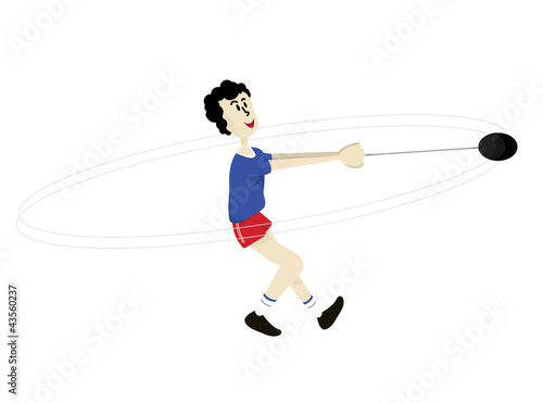 athlete throwing hammer