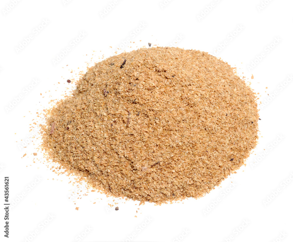 Wheat Bran Isolated on White Background Wheat Bran Isolated on White Background
