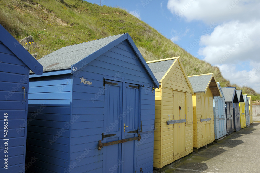 Beach huts at Sheringham on North Norfolk coast Beach huts at Sheringham on North Norfolk coast