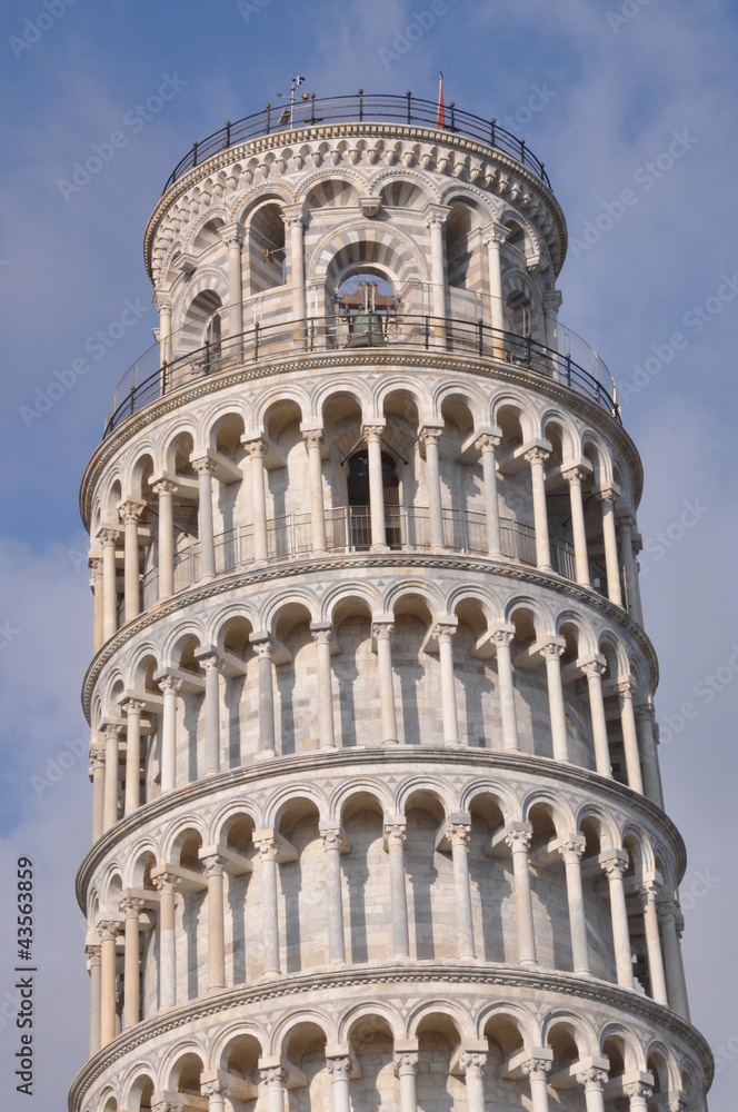 The Leaning Tower of Pisa, symbol of European holidays in Italy