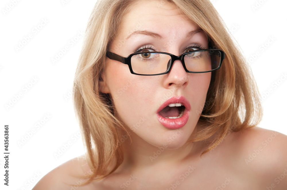 portrait young woman with glasses portrait young woman with glasses