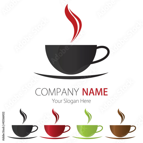Company  Business  Logo Design  Vector  Cup of coffee