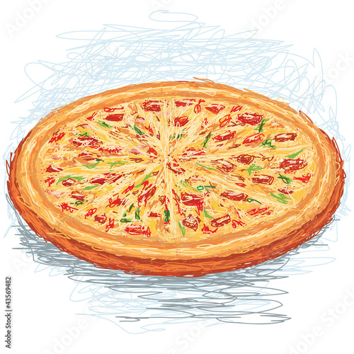 freshly baked pizza
