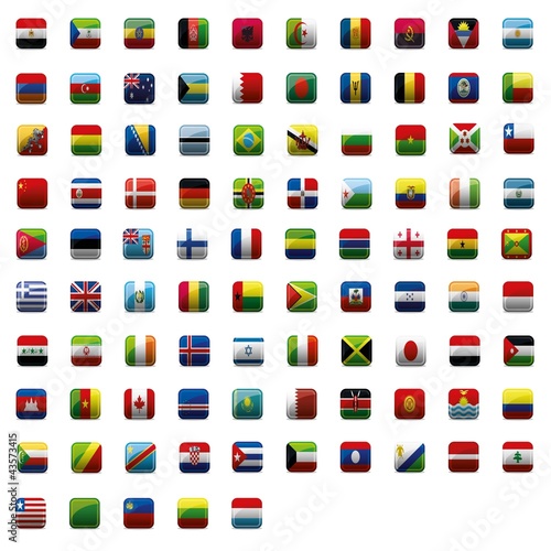 198 Weltfahnen Flaggen Icon Button Teil 1 A - L