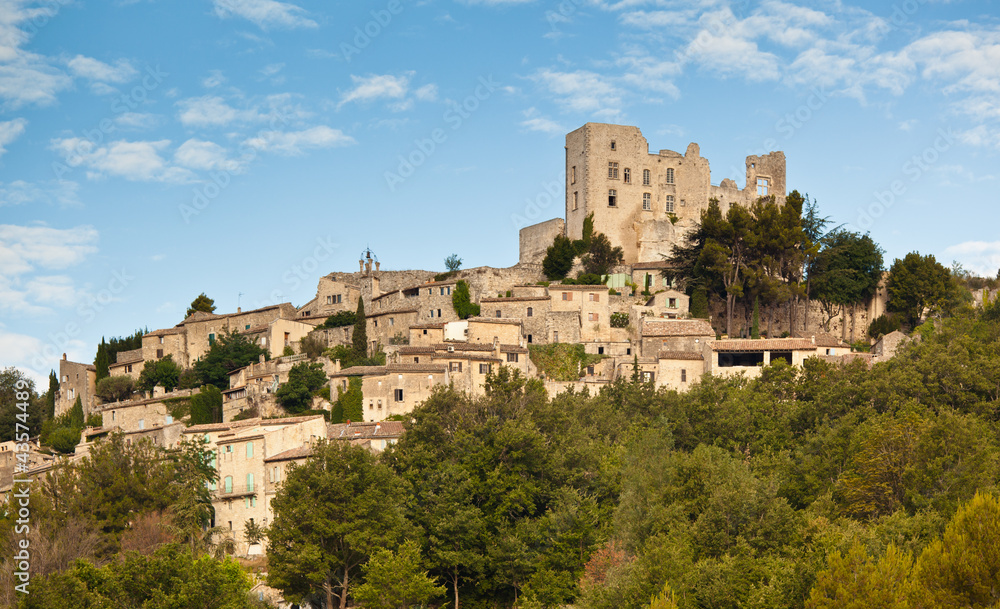 The hill top village of Lacoste in Provence