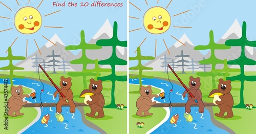 3 bears - find the 10 differences