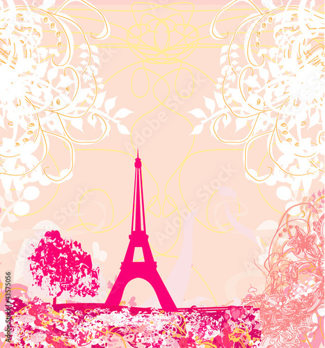 vintage retro Eiffel card #43575056