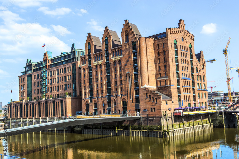 Brick-lined red houses at the Speicherstadt Hamburg Brick-lined red houses at the Speicherstadt Hamburg