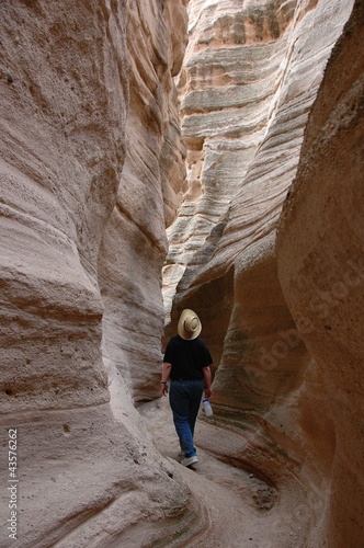 Slot canyon at Tent rocks National Monument, New Mexico