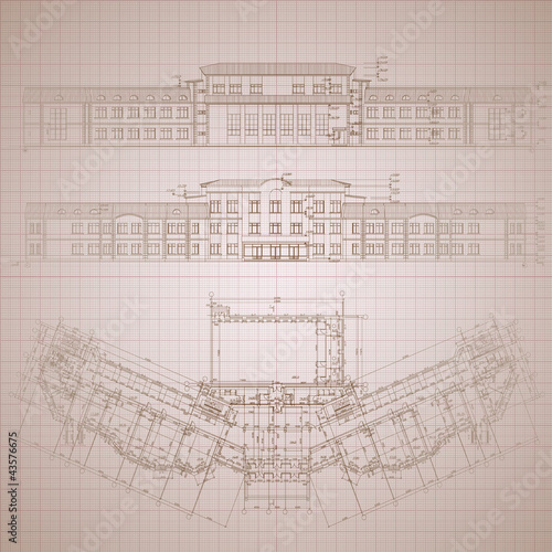 Architectural background. Part of architectural project