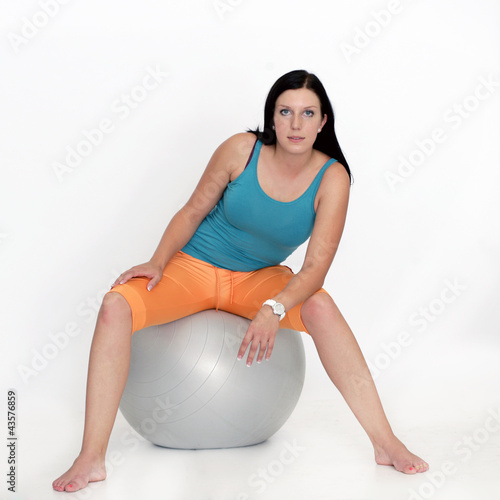 Frau mit Peziball photo