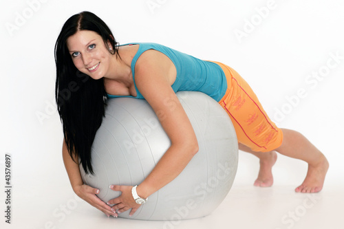 Frau mit Peziball photo