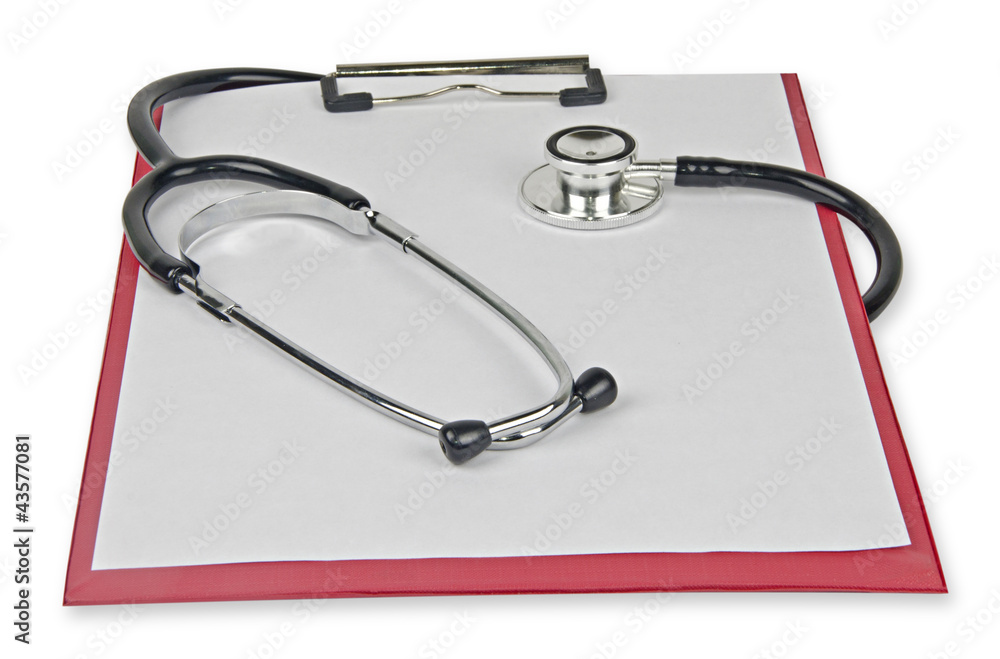 stethoscope and clipboard stethoscope and clipboard