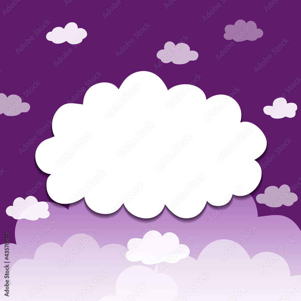 Violet cloudy background. Vector