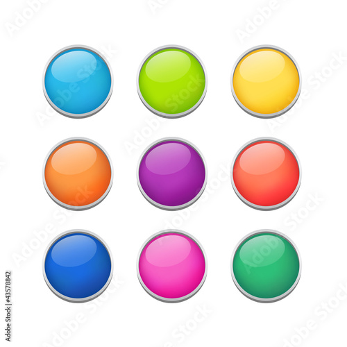 Free Download Vector color round button - GFXLoad
