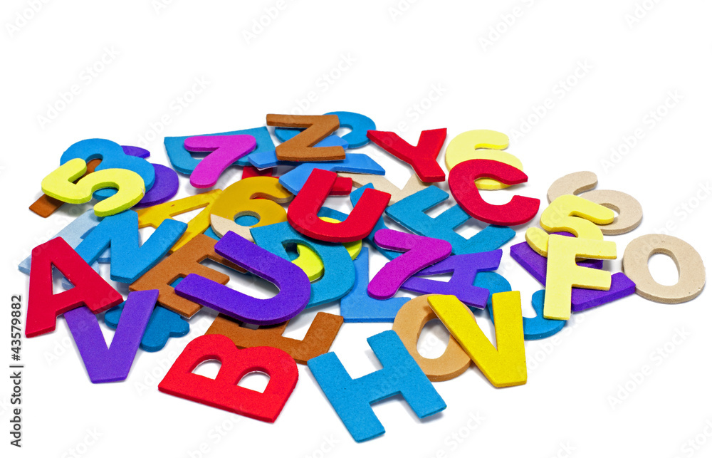 Naklejka premium letters and numbers