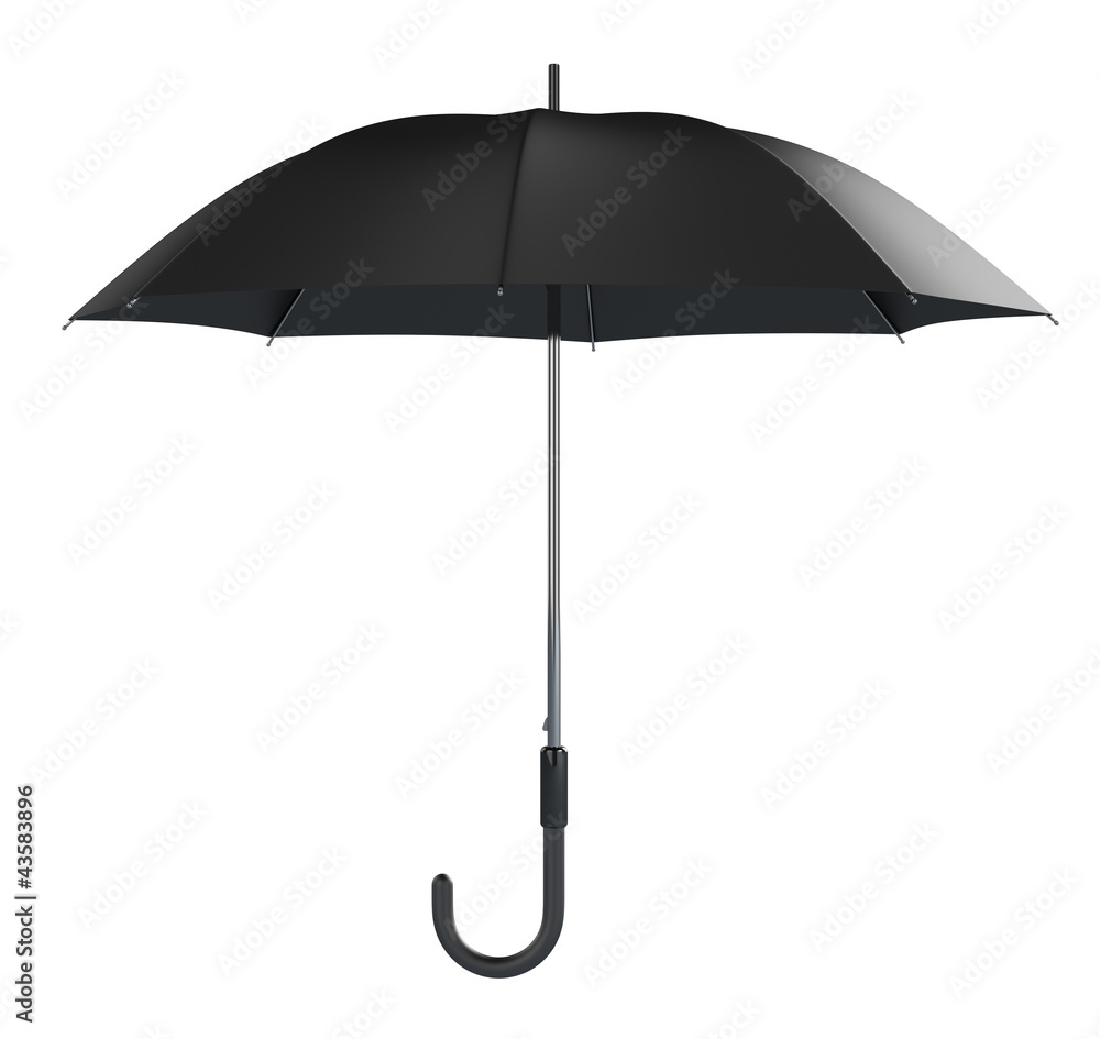 Black umbrella isolated on white background Black umbrella isolated on white background