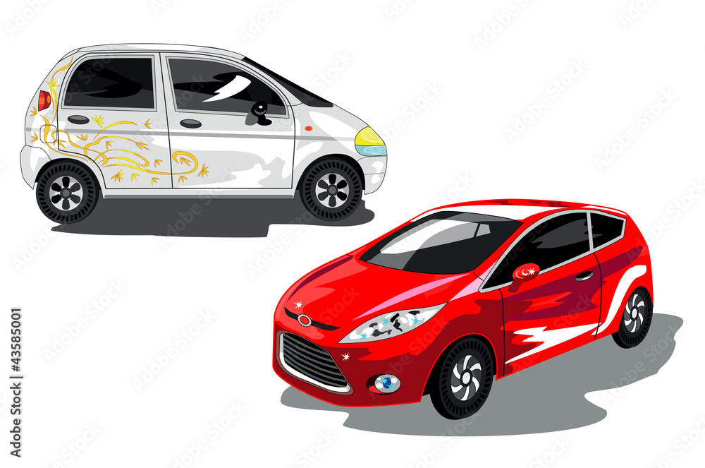 white and red cars for women
