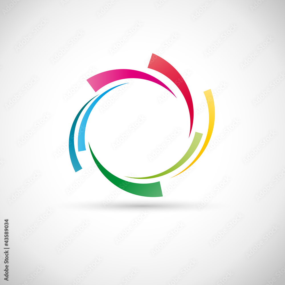Rainbow Rings Background # Vector Rainbow Rings Background # Vector