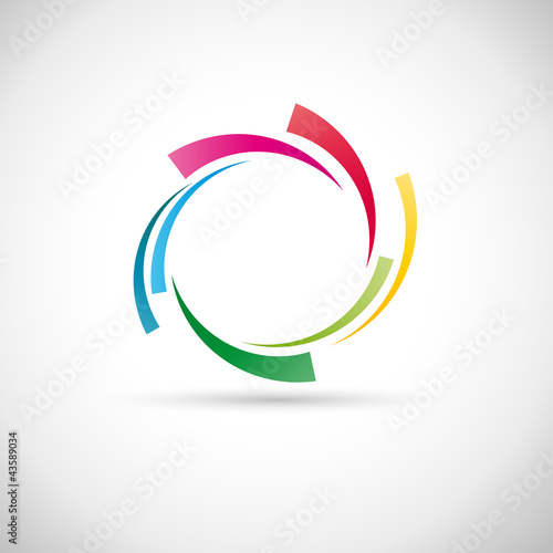Rainbow Rings Background # Vector
