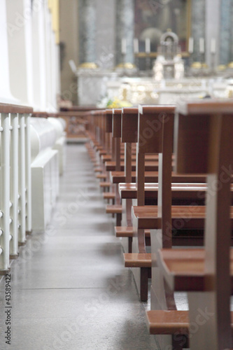 benches in the church