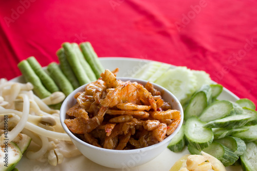 Thai Cuisine - Shrimp in chili sauce - Shrimp past
