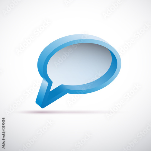 3D Cover speech in blue # Vector