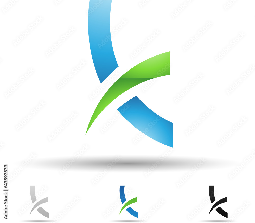 Vector illustration of abstract icons of letter K - Set 9 Vector illustration of abstract icons of letter K - Set 9