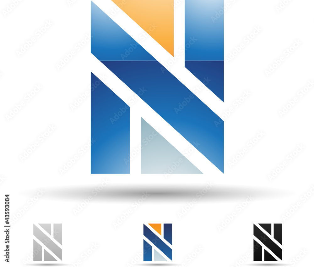 Vector illustration of abstract icons of letter N - Set 8 Vector illustration of abstract icons of letter N - Set 8