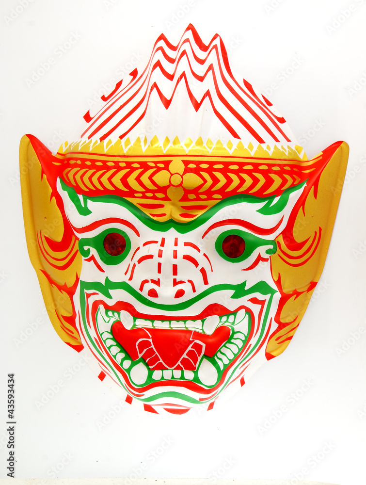 Hanuman Mask from thailand. Stock Photo | Adobe Stock