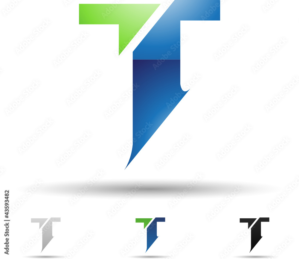 Vector illustration of abstract icons of letter T - Set 9 Vector illustration of abstract icons of letter T - Set 9