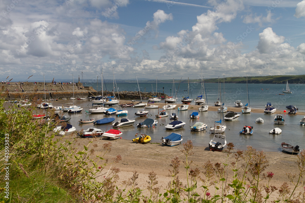Boats at New quay harbour
