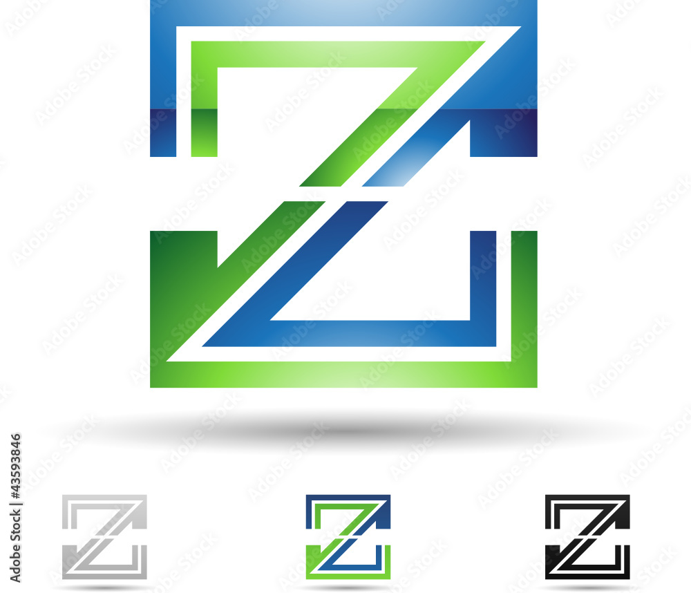 Vector illustration of abstract icons of letter Z - Set 4 Vector illustration of abstract icons of letter Z - Set 4