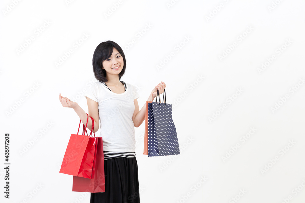 a young asian woman in shopping a young asian woman in shopping