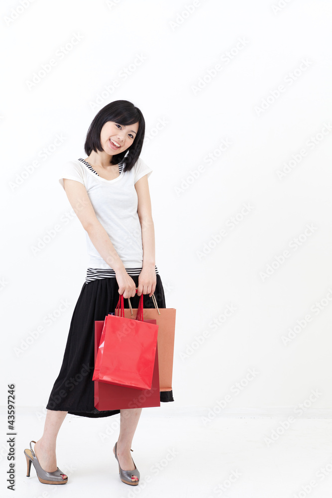 a young asian woman in shopping a young asian woman in shopping