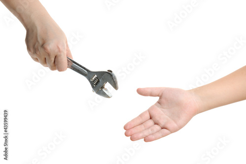 Handing over wrench