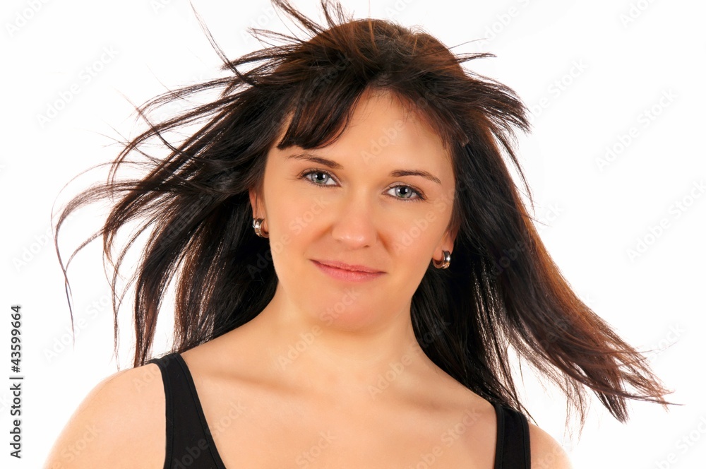 Portrait of a attractive young brunette woman Portrait of a attractive young brunette woman