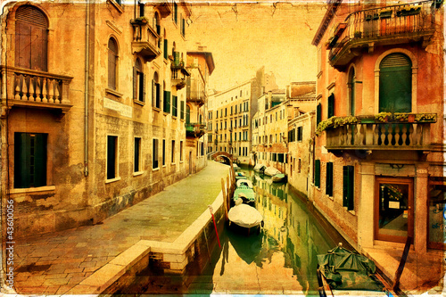 Venice - old paper - old card