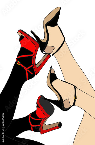 Un malizioso gioco di gambe femminili