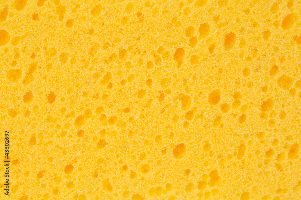 Close-up of yellow cleaning sponge. Close-up of yellow cleaning sponge.