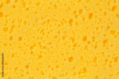 Close-up of yellow cleaning sponge.