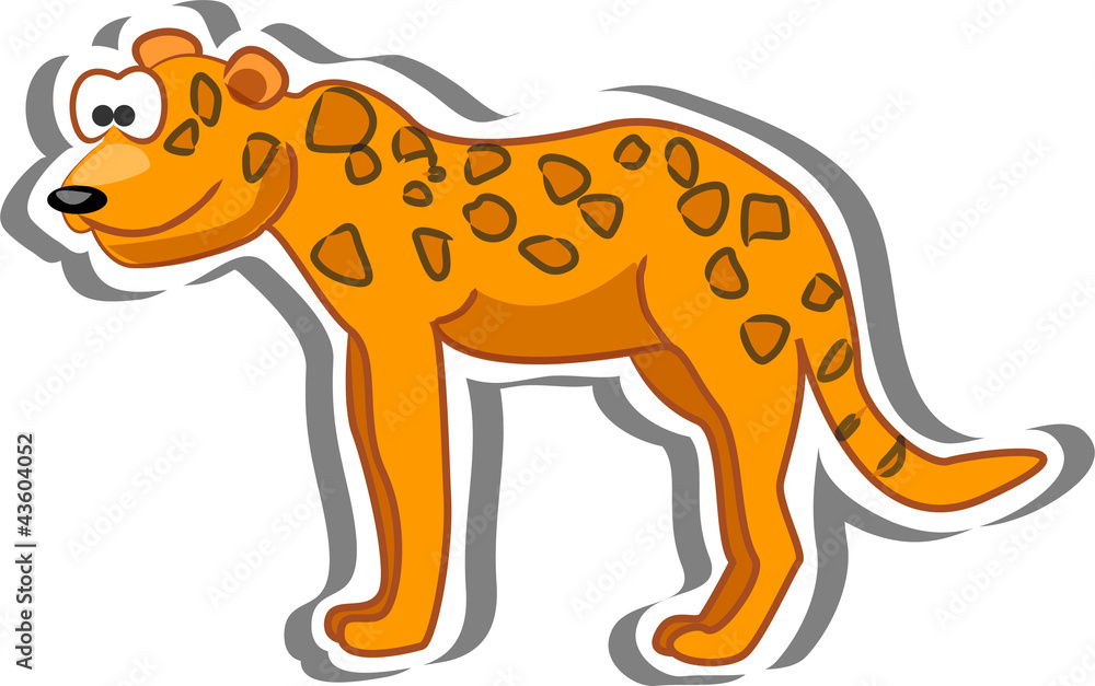 Obraz premium мультфильм леопарда