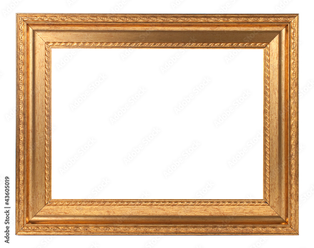 Gold painted wooden picture frame Gold painted wooden picture frame