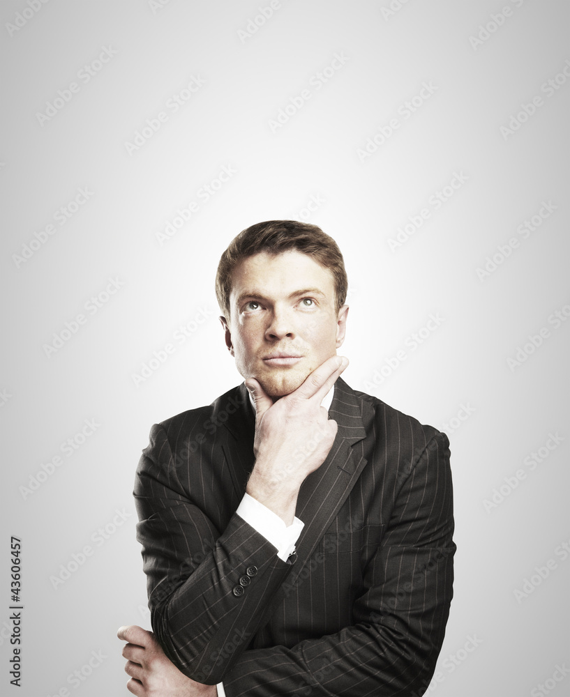 pensive businessman pensive businessman