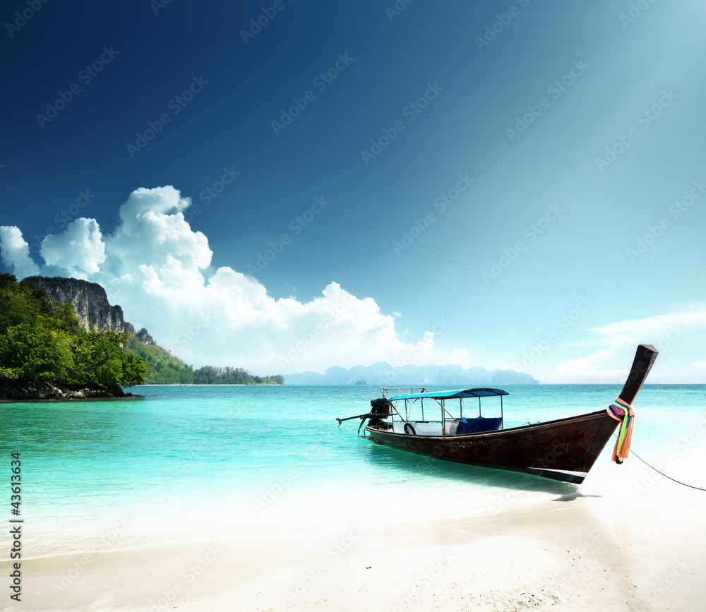 long boat and poda island in Thailand long boat and poda island in Thailand