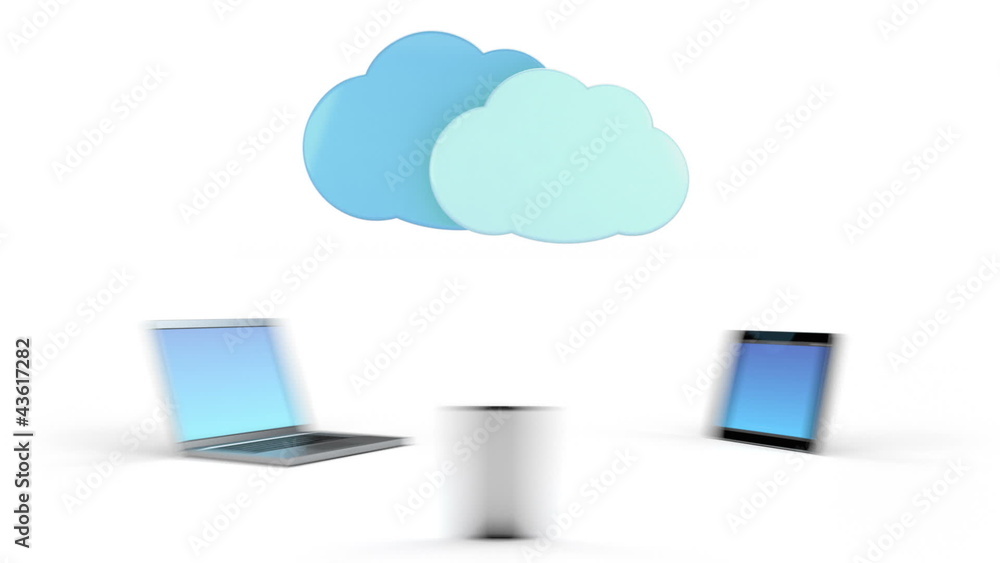 cloud computing concept - high quality 3d animation cloud computing concept - high quality 3d animation
