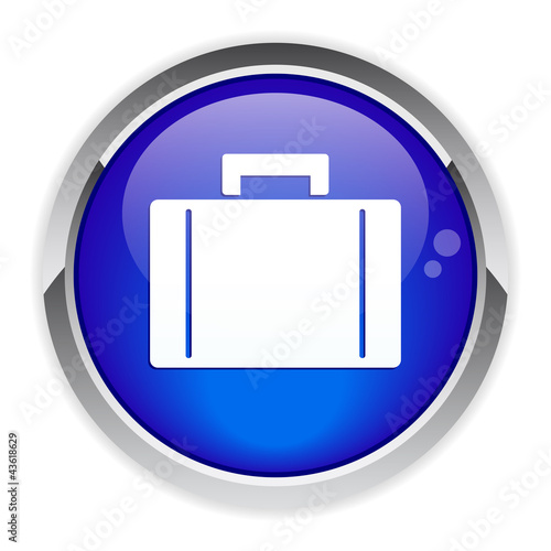 valise sac button bag icon.